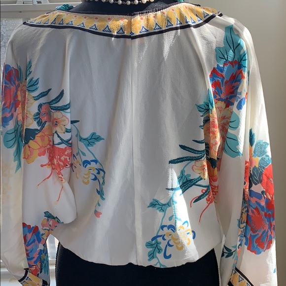 Flying Tomato | Kimono jewel toned BOHO blouse - Picture 5 of 7